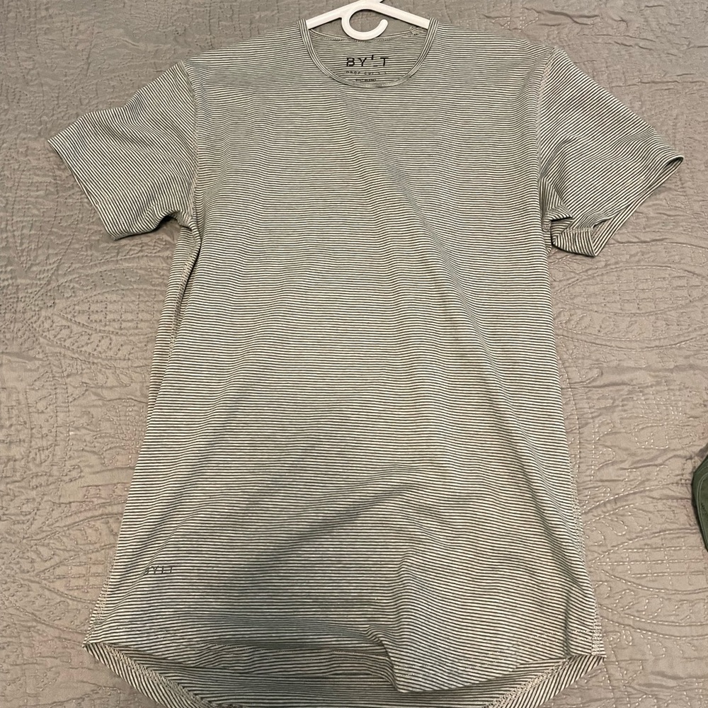 BYLT men’s shirt - size small- color gray stripes